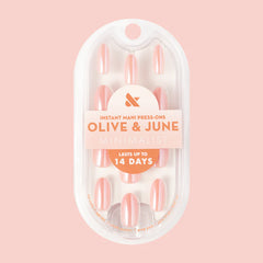 Bubblegum Jelly Chrome - Press-On | Medium | Oval