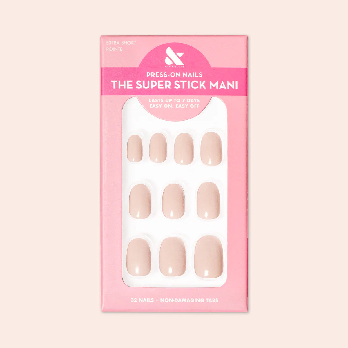 Pointe | Extra Short | Round - Tab Press-On